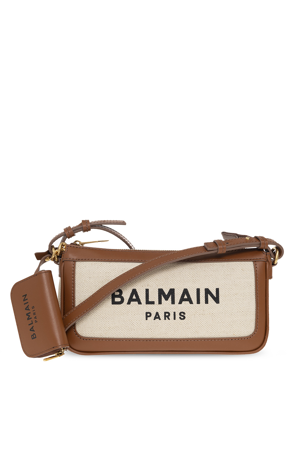 【関税込み】B-Army Shoulder Bag - Balmain - Leather - Neutra Balmain B-Army logo-print Shoulder Bag | Neutrals | FARFETCH